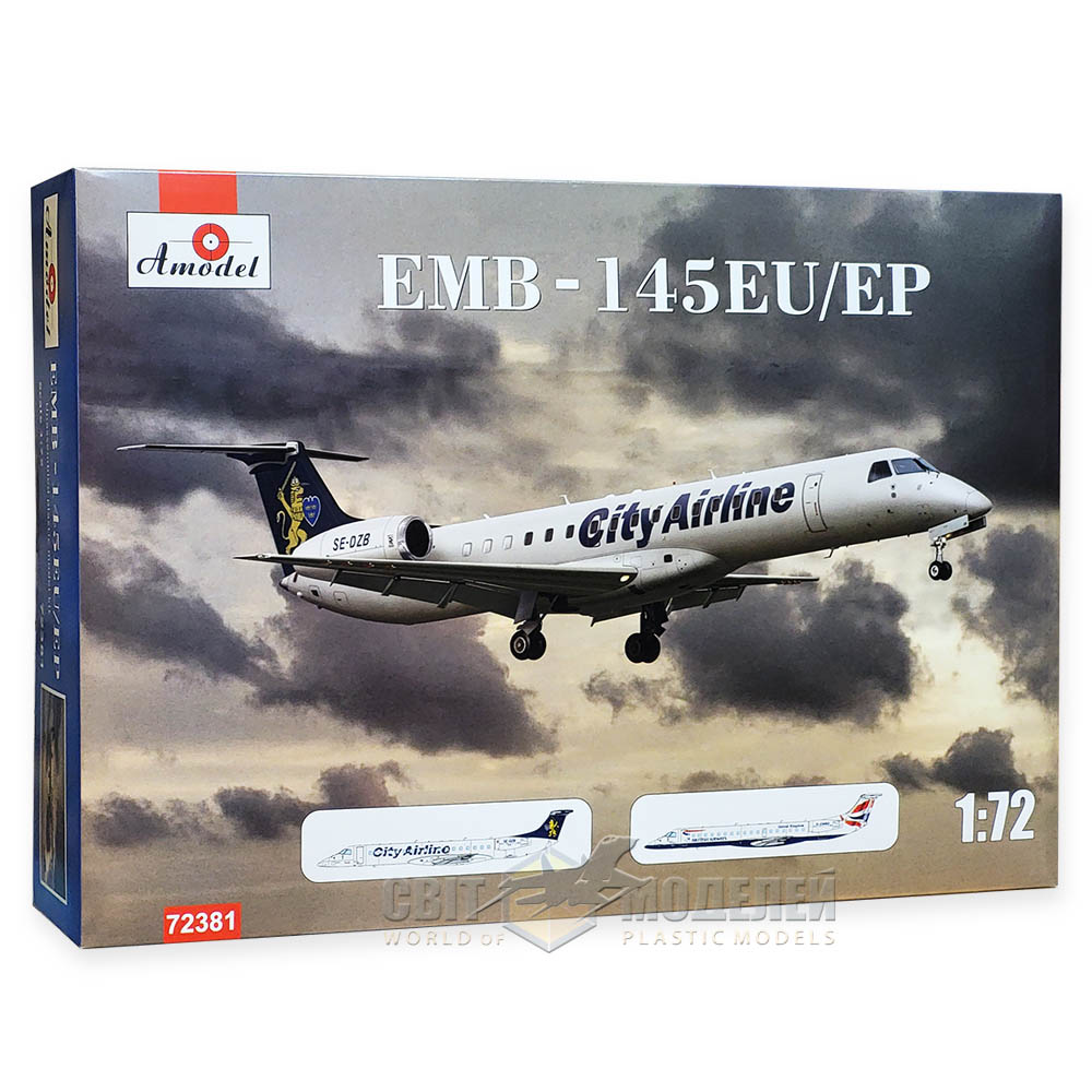 1/72 Embraer EMB-145EU/EP (CityAirline SE-DZB, British Airways G-EMBO) 1:72 Amodel 72381